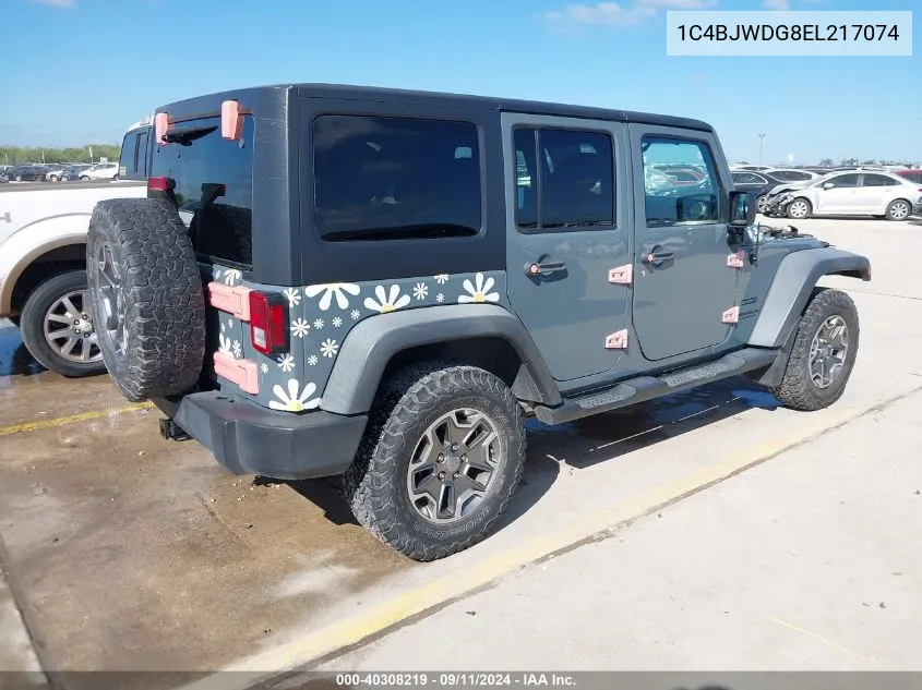 1C4BJWDG8EL217074 2014 Jeep Wrangler Unlimited Sport