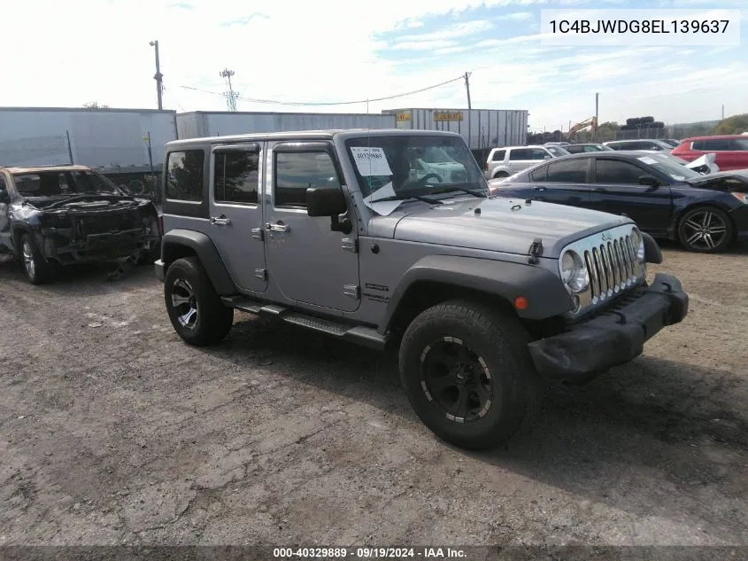 2014 Jeep Wrangler Unlimited Sport VIN: 1C4BJWDG8EL139637 Lot: 40329889