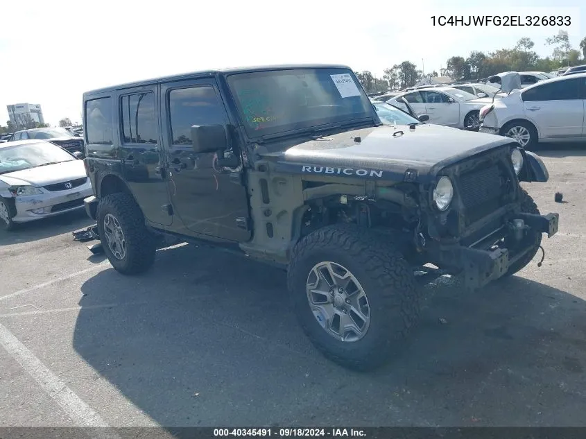 2014 Jeep Wrangler Unlimited Rubicon VIN: 1C4HJWFG2EL326833 Lot: 40345491