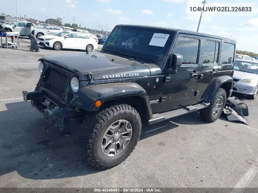 2014 Jeep Wrangler Unlimited Rubicon VIN: 1C4HJWFG2EL326833 Lot: 40345491