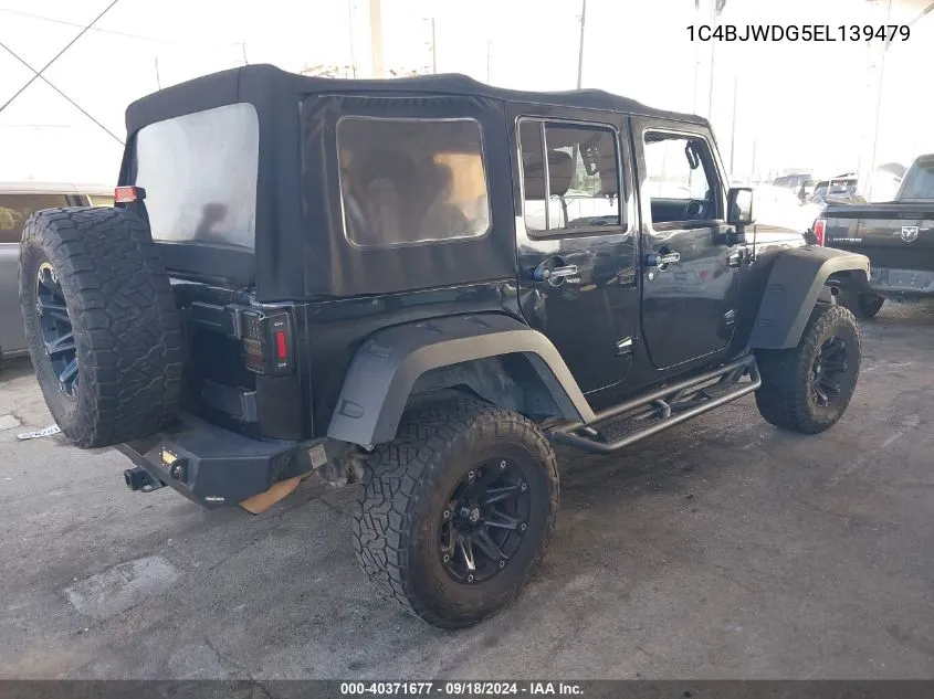 2014 Jeep Wrangler Unlimited Sport VIN: 1C4BJWDG5EL139479 Lot: 40371677