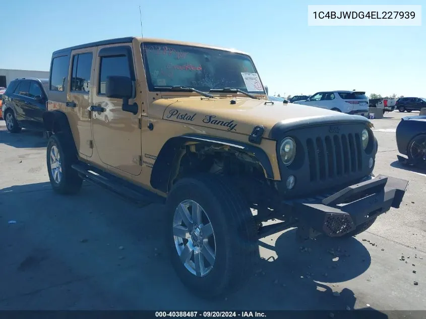 2014 Jeep Wrangler Unlimited Sport VIN: 1C4BJWDG4EL227939 Lot: 40388487