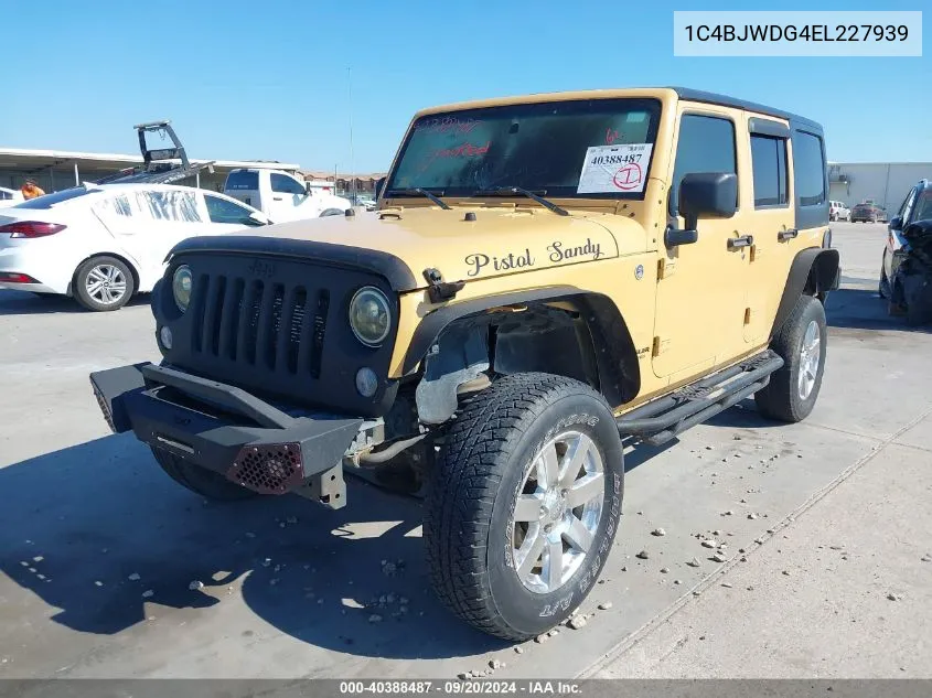 1C4BJWDG4EL227939 2014 Jeep Wrangler Unlimited Sport