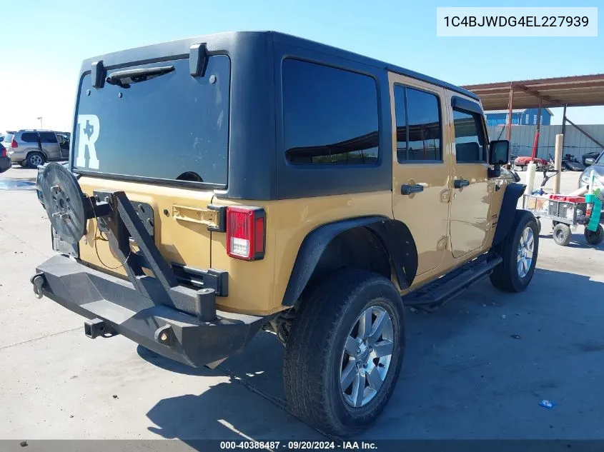 1C4BJWDG4EL227939 2014 Jeep Wrangler Unlimited Sport