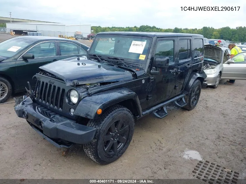 1C4HJWEGXEL290617 2014 Jeep Wrangler Unlimited Altitude