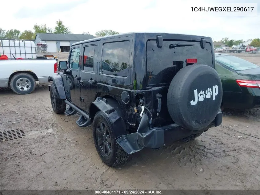 2014 Jeep Wrangler Unlimited Altitude VIN: 1C4HJWEGXEL290617 Lot: 40401171