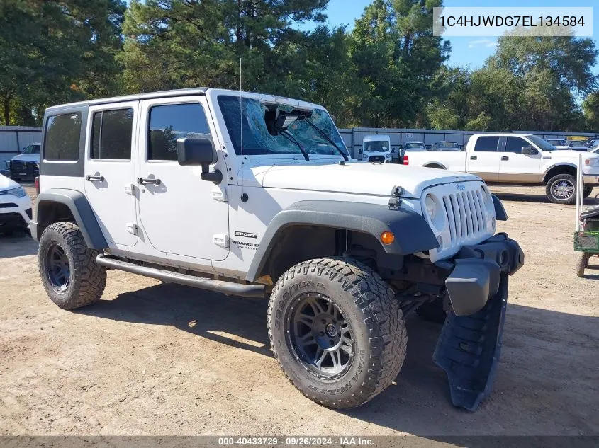 2014 Jeep Wrangler Unlimited Sport VIN: 1C4HJWDG7EL134584 Lot: 40433729