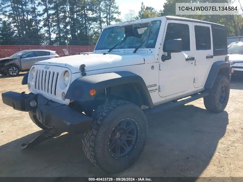 2014 Jeep Wrangler Unlimited Sport VIN: 1C4HJWDG7EL134584 Lot: 40433729