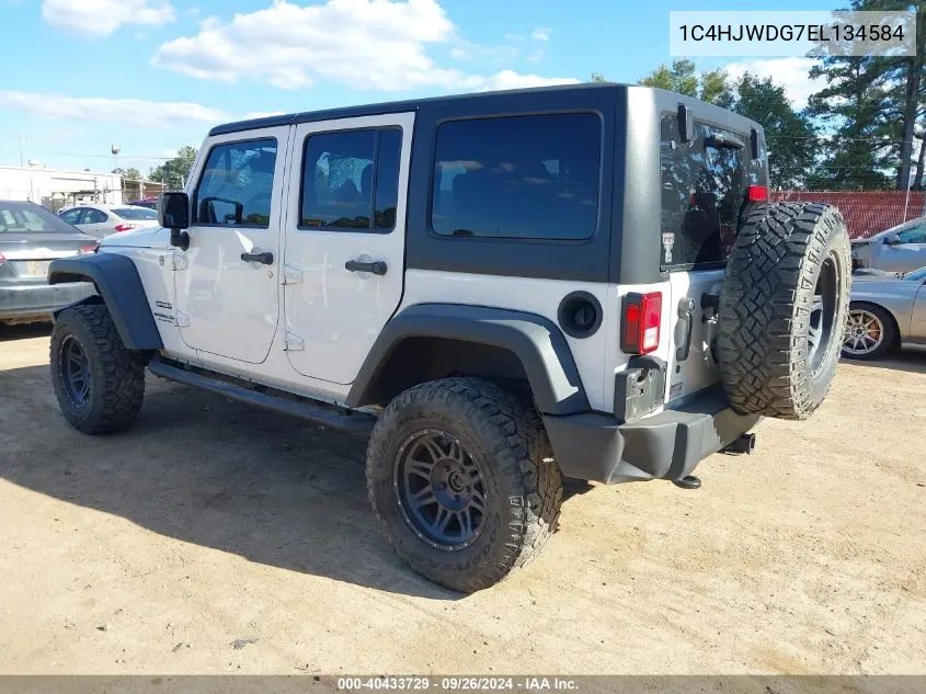 2014 Jeep Wrangler Unlimited Sport VIN: 1C4HJWDG7EL134584 Lot: 40433729