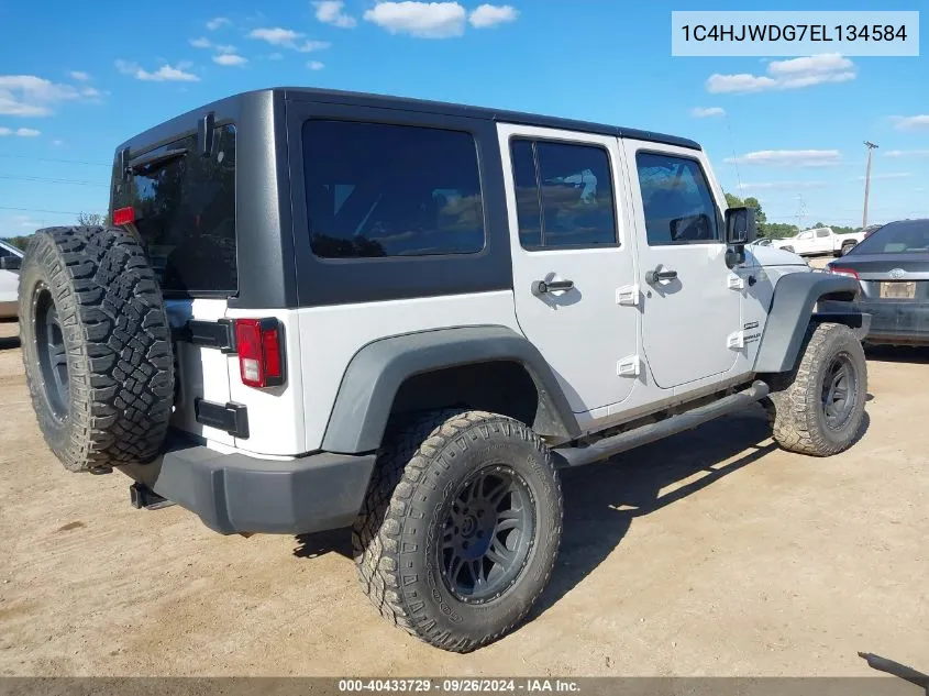 2014 Jeep Wrangler Unlimited Sport VIN: 1C4HJWDG7EL134584 Lot: 40433729