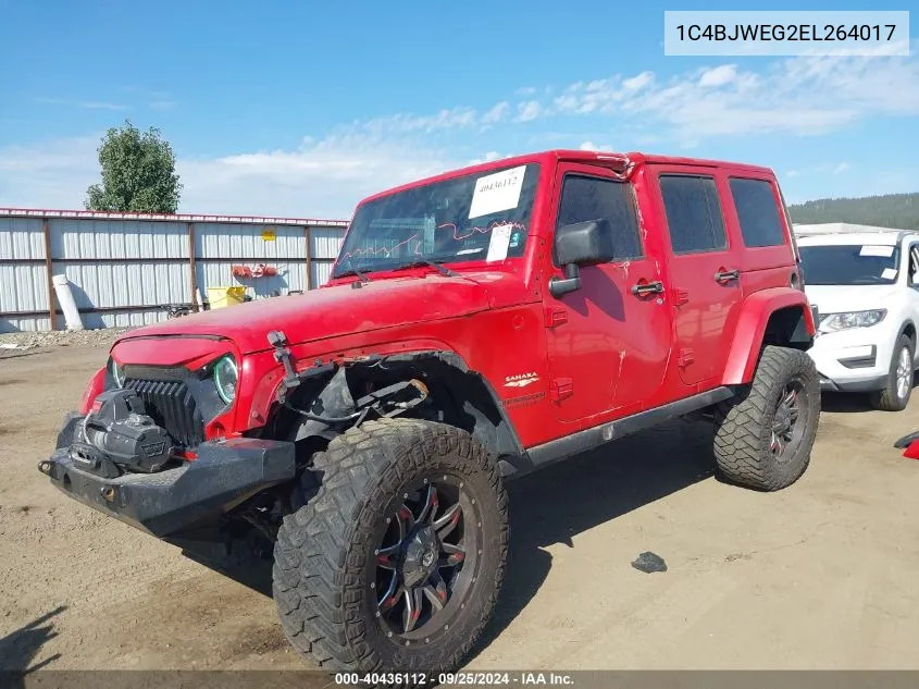 1C4BJWEG2EL264017 2014 Jeep Wrangler Unlimited Sahara