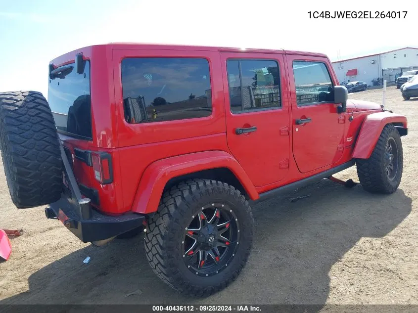 1C4BJWEG2EL264017 2014 Jeep Wrangler Unlimited Sahara