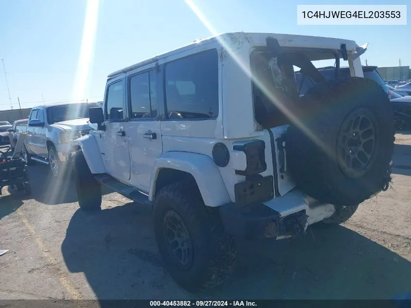 1C4HJWEG4EL203553 2014 Jeep Wrangler Unlimited Sahara