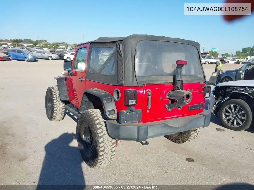 1C4AJWAG0EL108754 2014 Jeep Wrangler Sport