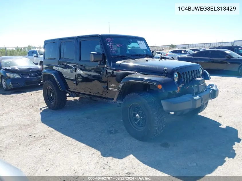 2014 Jeep Wrangler Unlimited Sahara VIN: 1C4BJWEG8EL313429 Lot: 40462787