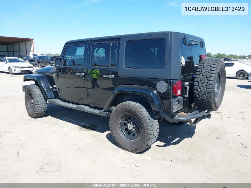 2014 Jeep Wrangler Unlimited Sahara VIN: 1C4BJWEG8EL313429 Lot: 40462787