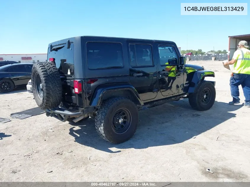 2014 Jeep Wrangler Unlimited Sahara VIN: 1C4BJWEG8EL313429 Lot: 40462787