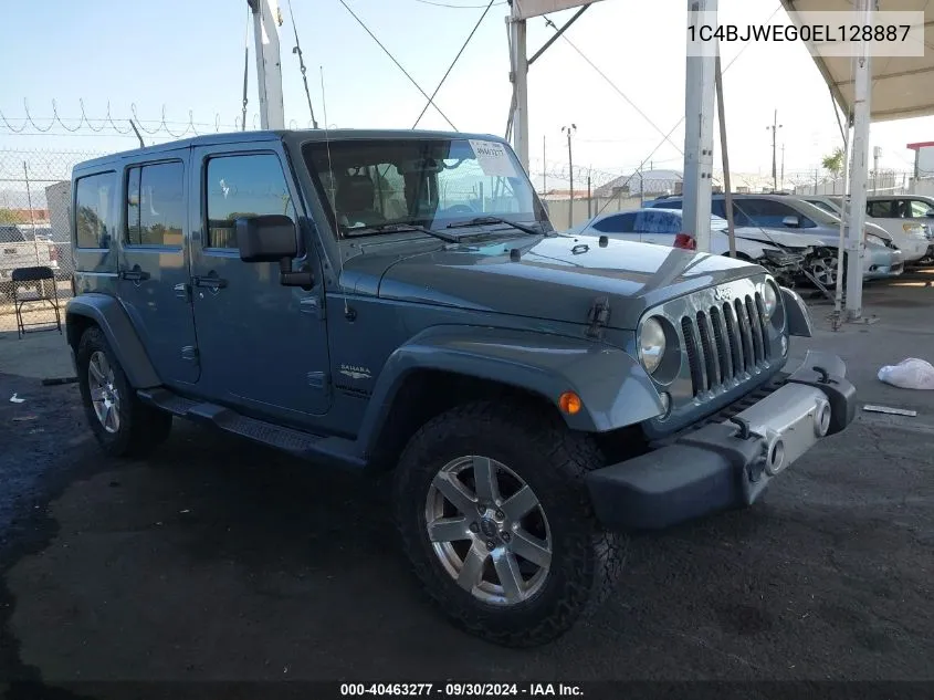 1C4BJWEG0EL128887 2014 Jeep Wrangler Unlimited Sahara