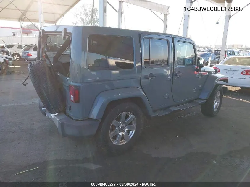 2014 Jeep Wrangler Unlimited Sahara VIN: 1C4BJWEG0EL128887 Lot: 40463277