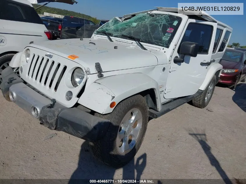 2014 Jeep Wrangler Unlimited Sahara VIN: 1C4BJWEG1EL120829 Lot: 40465771