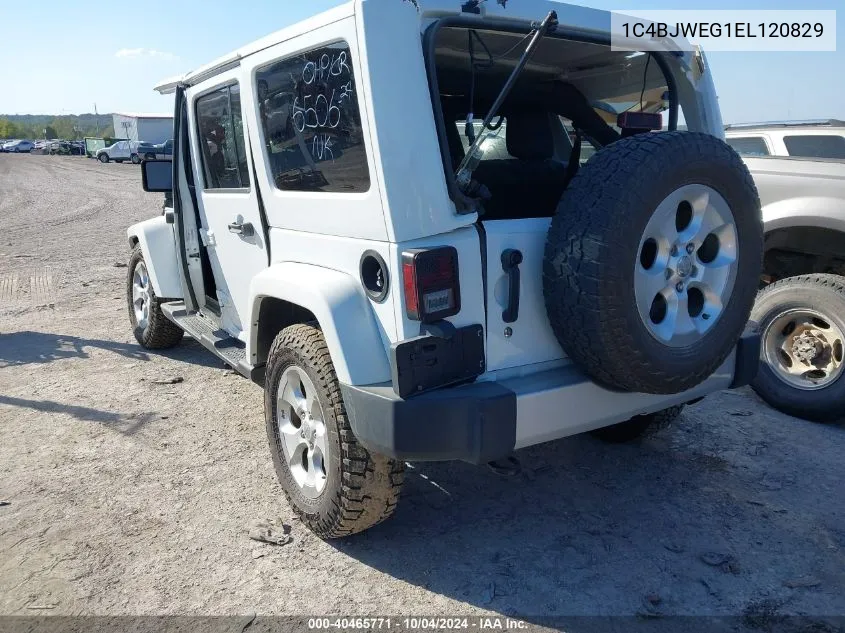 2014 Jeep Wrangler Unlimited Sahara VIN: 1C4BJWEG1EL120829 Lot: 40465771