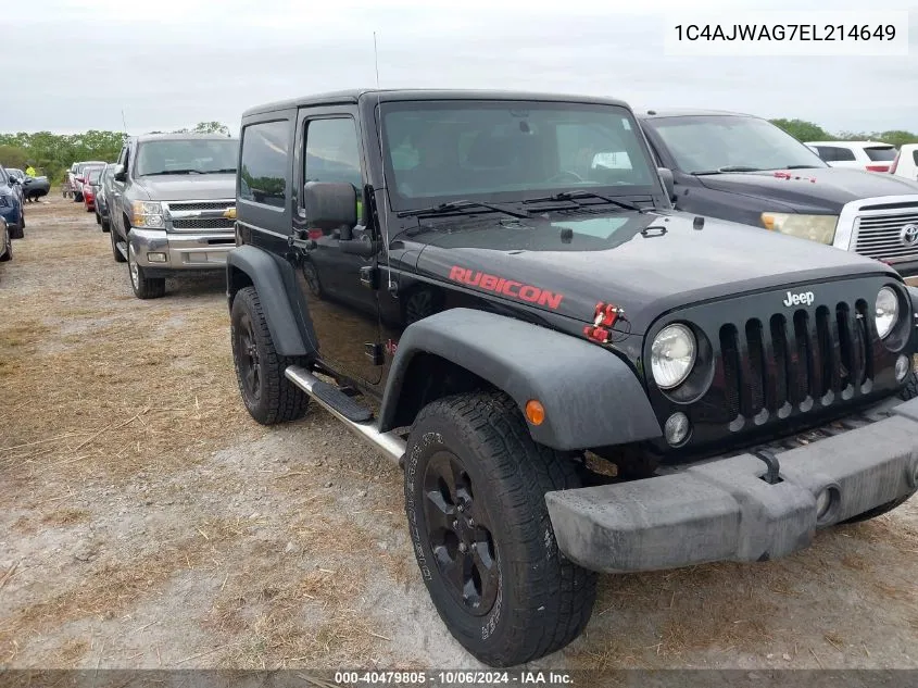 2014 Jeep Wrangler Sport VIN: 1C4AJWAG7EL214649 Lot: 40479805