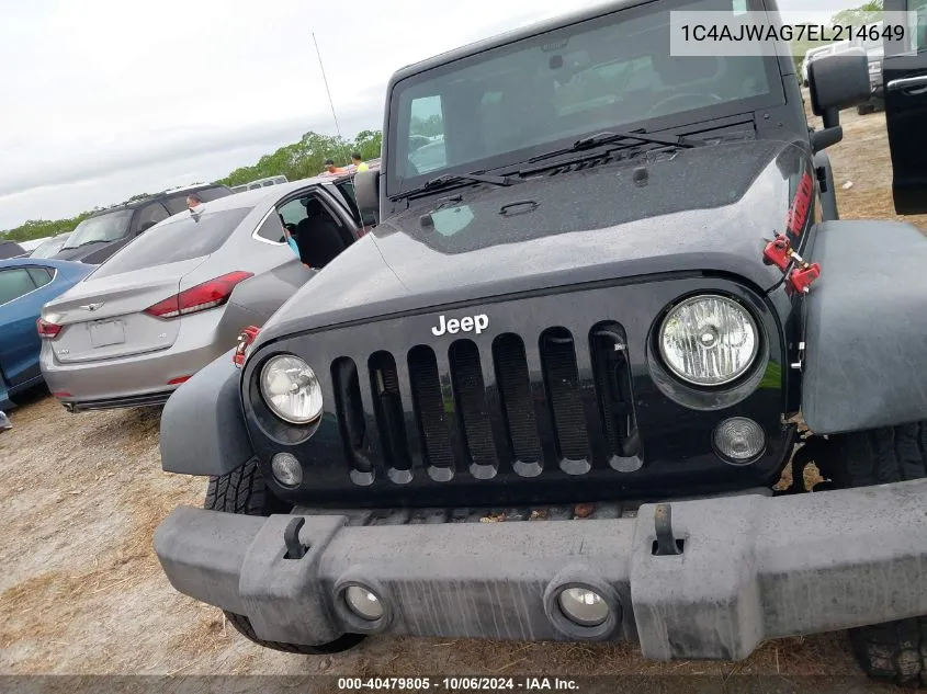 2014 Jeep Wrangler Sport VIN: 1C4AJWAG7EL214649 Lot: 40479805