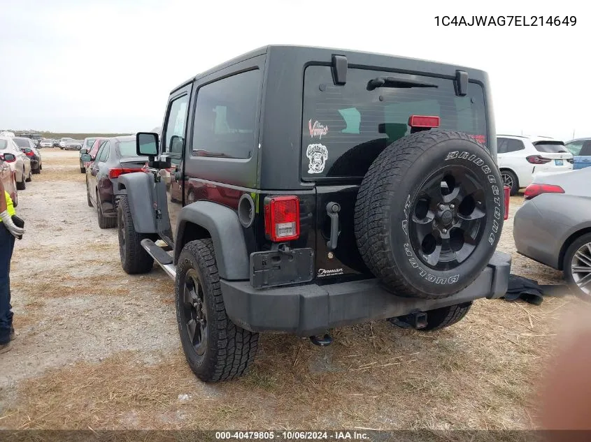 2014 Jeep Wrangler Sport VIN: 1C4AJWAG7EL214649 Lot: 40479805