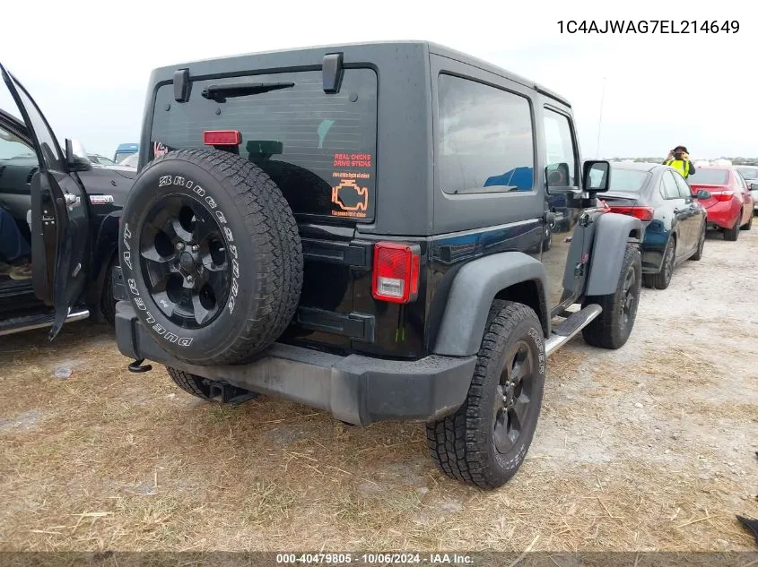 2014 Jeep Wrangler Sport VIN: 1C4AJWAG7EL214649 Lot: 40479805