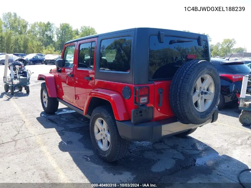 2014 Jeep Wrangler Unlimited Freedom Edition VIN: 1C4BJWDGXEL188239 Lot: 40493315