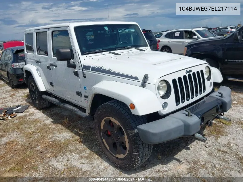 1C4BJWEG7EL217114 2014 Jeep Wrangler Unlimited Polar Edition