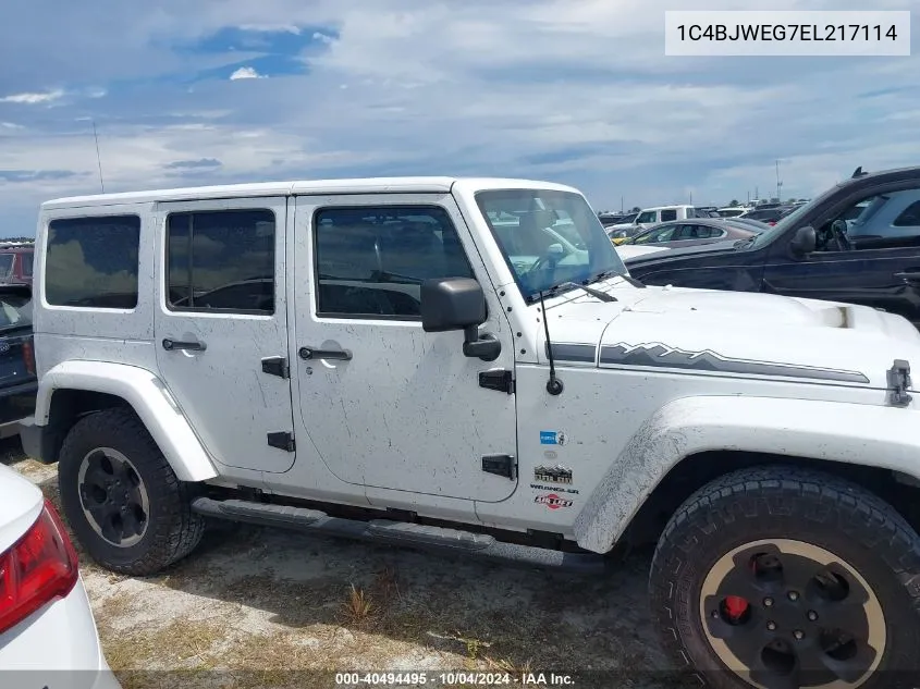 2014 Jeep Wrangler Unlimited Polar Edition VIN: 1C4BJWEG7EL217114 Lot: 40494495