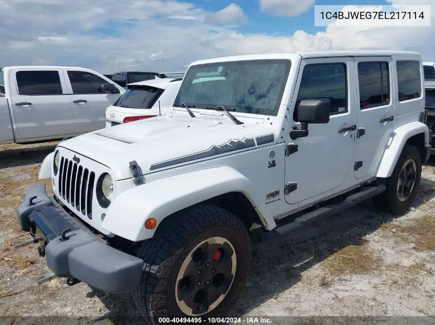 2014 Jeep Wrangler Unlimited Polar Edition VIN: 1C4BJWEG7EL217114 Lot: 40494495