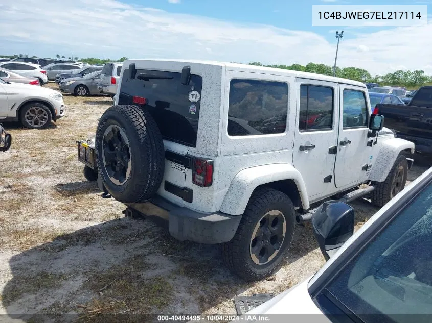 2014 Jeep Wrangler Unlimited Polar Edition VIN: 1C4BJWEG7EL217114 Lot: 40494495