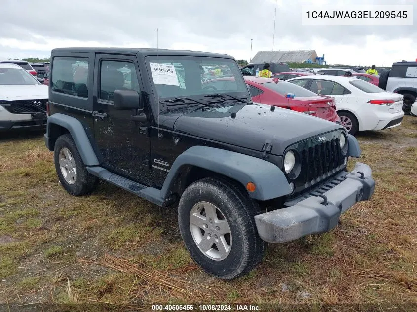 2014 Jeep Wrangler Sport VIN: 1C4AJWAG3EL209545 Lot: 40505456