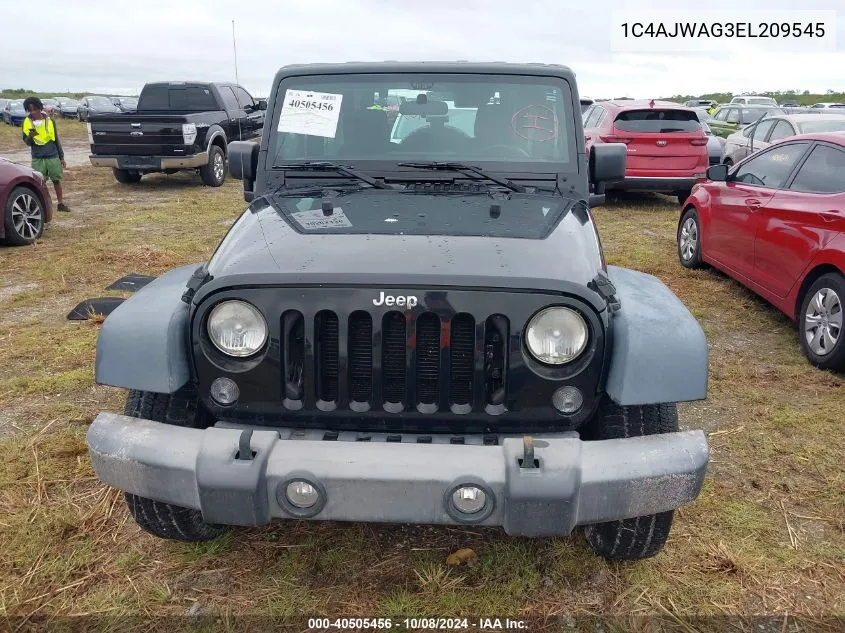 2014 Jeep Wrangler Sport VIN: 1C4AJWAG3EL209545 Lot: 40505456