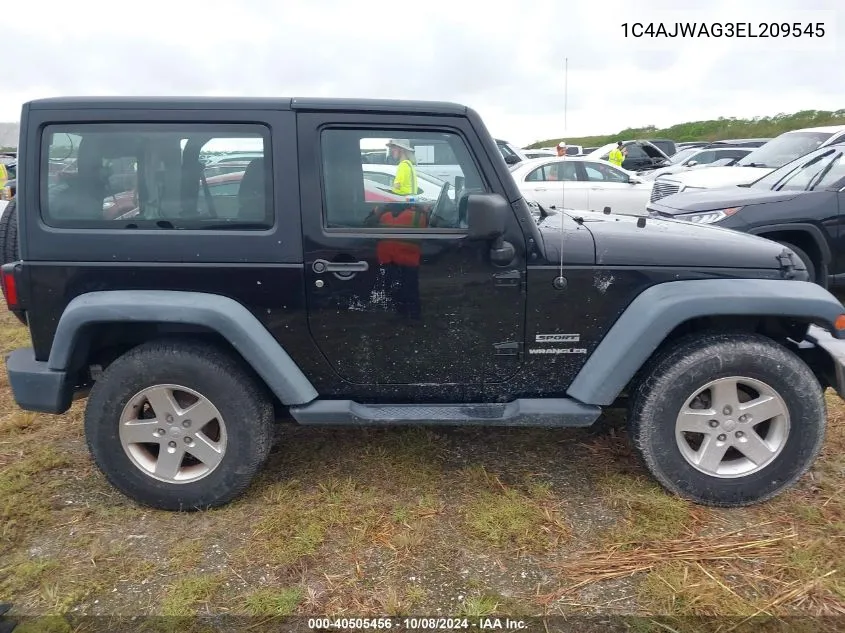 2014 Jeep Wrangler Sport VIN: 1C4AJWAG3EL209545 Lot: 40505456