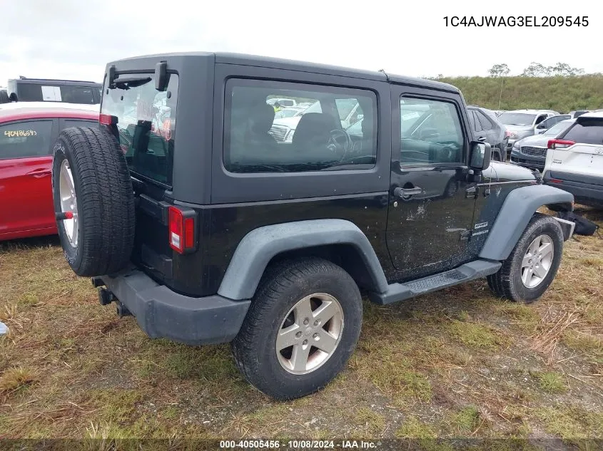 2014 Jeep Wrangler Sport VIN: 1C4AJWAG3EL209545 Lot: 40505456