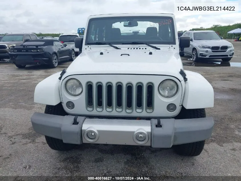 1C4AJWBG3EL214422 2014 Jeep Wrangler Sahara