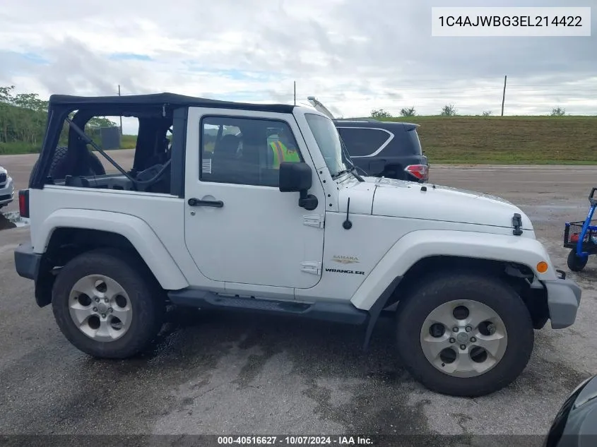 1C4AJWBG3EL214422 2014 Jeep Wrangler Sahara