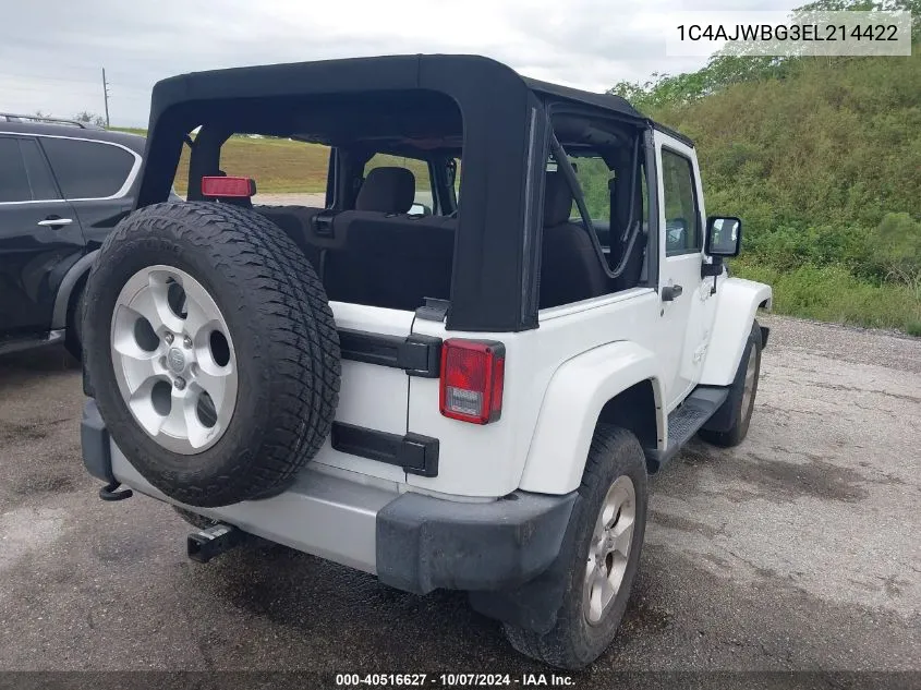 1C4AJWBG3EL214422 2014 Jeep Wrangler Sahara