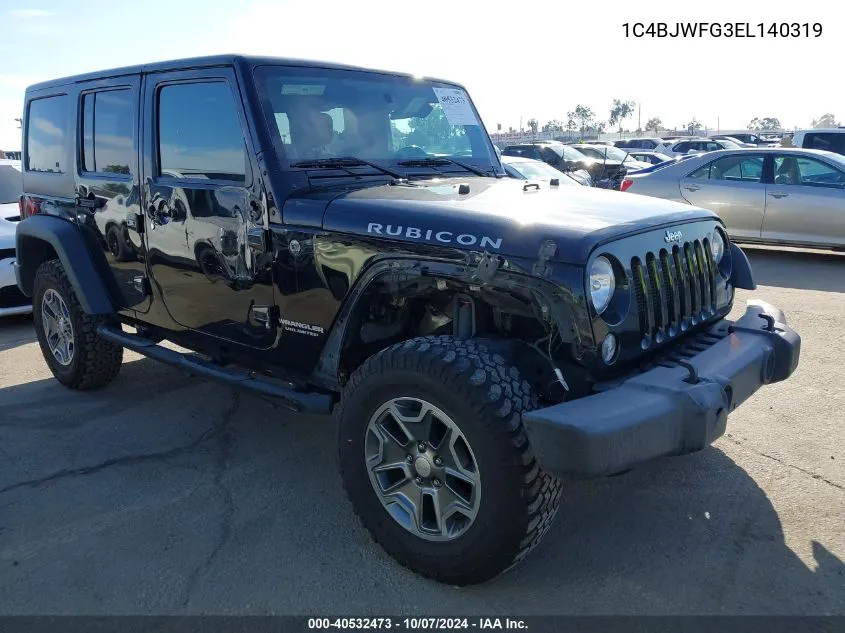 2014 Jeep Wrangler Unlimited Rubicon VIN: 1C4BJWFG3EL140319 Lot: 40532473