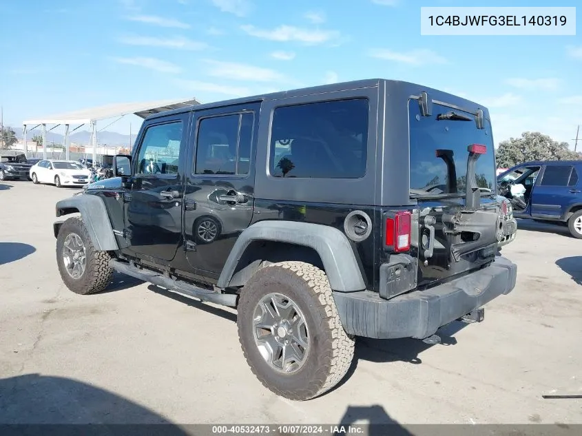 2014 Jeep Wrangler Unlimited Rubicon VIN: 1C4BJWFG3EL140319 Lot: 40532473