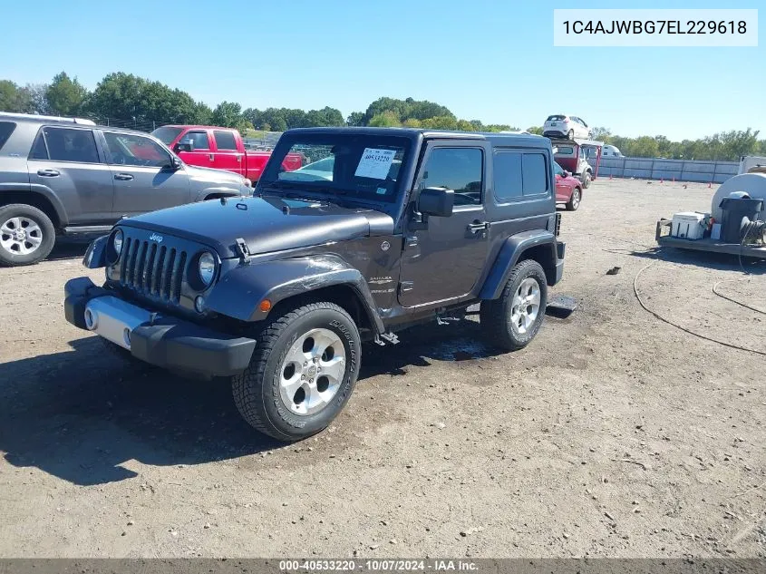 2014 Jeep Wrangler Sahara VIN: 1C4AJWBG7EL229618 Lot: 40533220