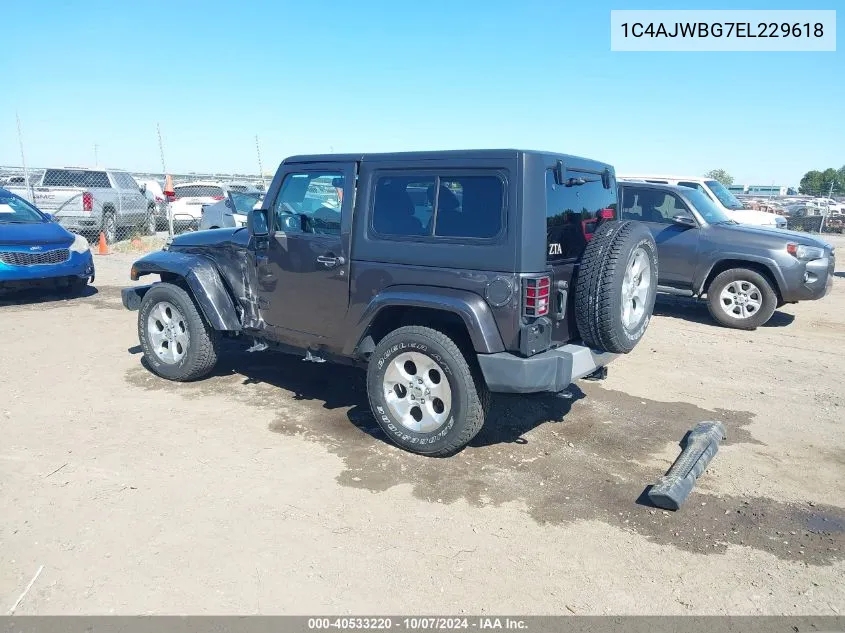 2014 Jeep Wrangler Sahara VIN: 1C4AJWBG7EL229618 Lot: 40533220