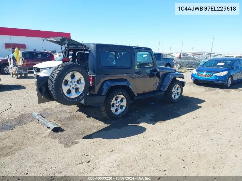 2014 Jeep Wrangler Sahara VIN: 1C4AJWBG7EL229618 Lot: 40533220