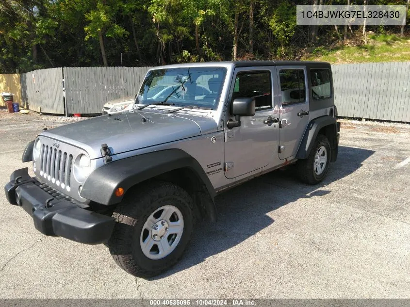 2014 Jeep Wrangler Unlimited Sport VIN: 1C4BJWKG7EL328430 Lot: 40535095