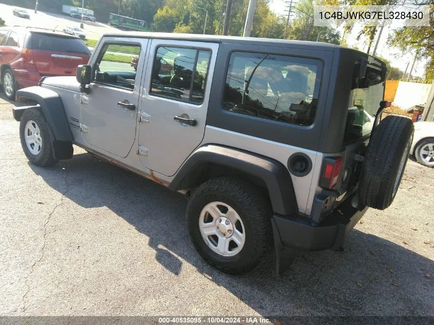 2014 Jeep Wrangler Unlimited Sport VIN: 1C4BJWKG7EL328430 Lot: 40535095