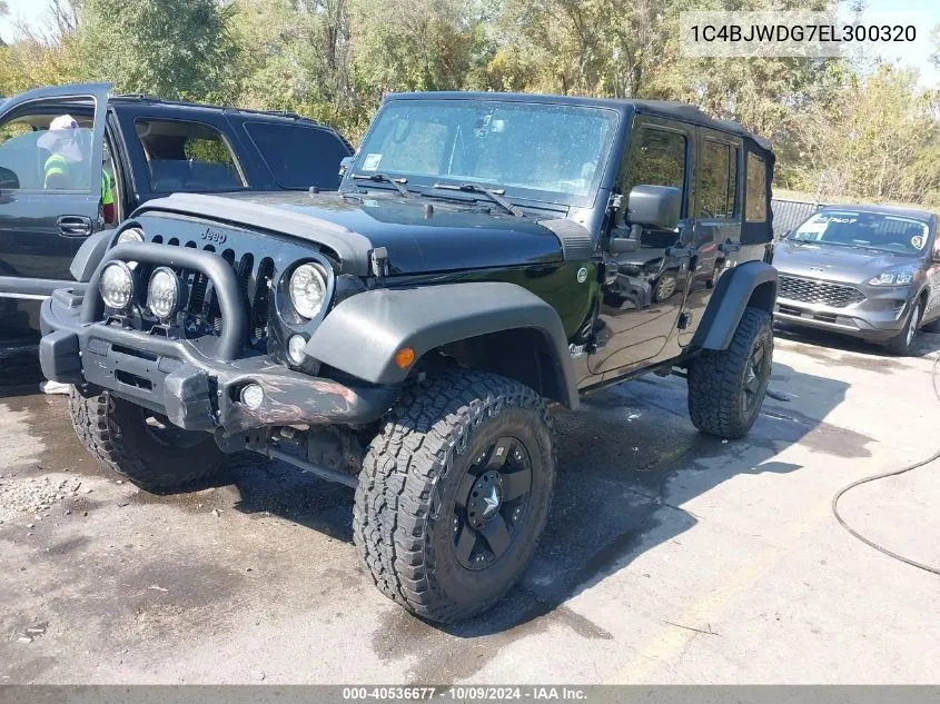 2014 Jeep Wrangler Unlimited Sport VIN: 1C4BJWDG7EL300320 Lot: 40536677