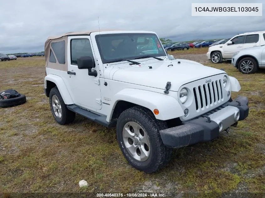 2014 Jeep Wrangler Sahara VIN: 1C4AJWBG3EL103045 Lot: 40540375